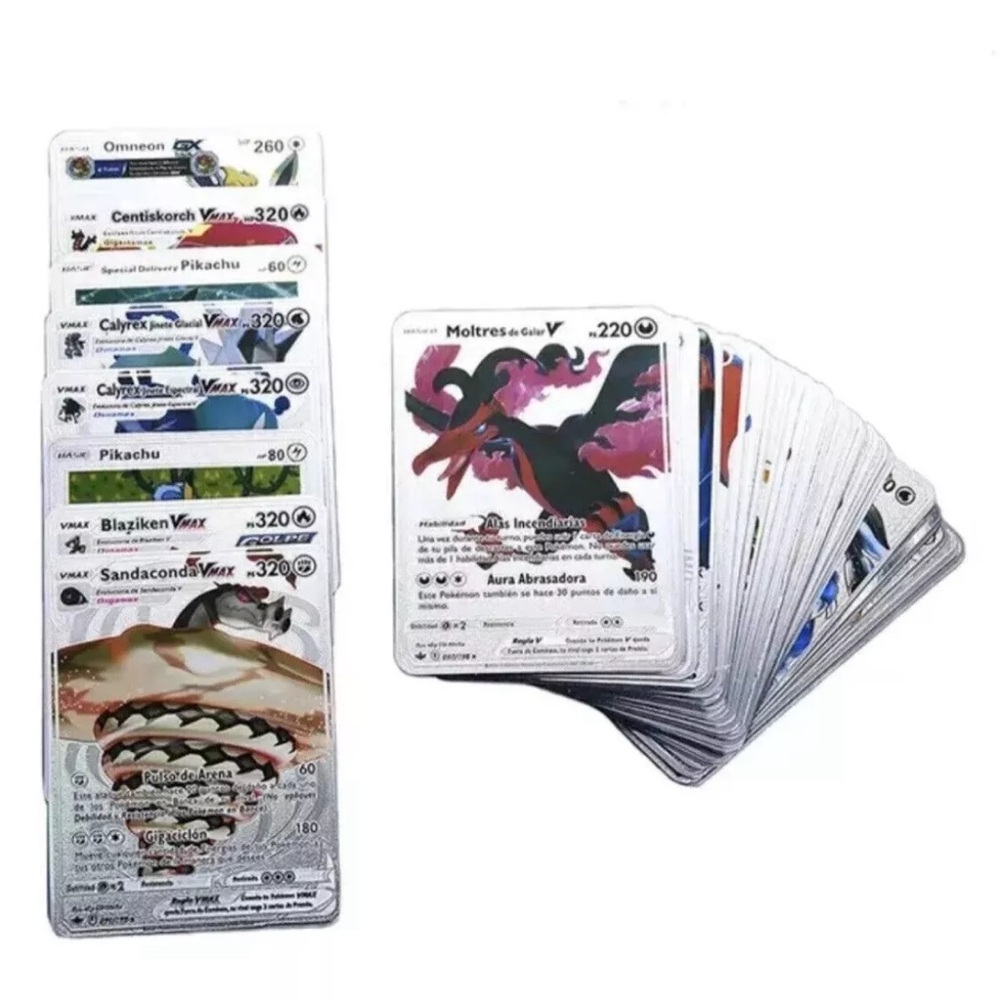 55 Pack Pokemon Cards Silver Foil Vmax GX Energy Card Pokemon Charizard Rare New - Picture 10 of 16